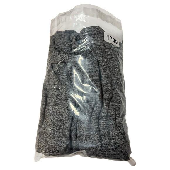 Nike Yoga Top Womens M Dri Fit Open Front Drape Cardigan Heathered Athletic Gray - Picture 15 of 16